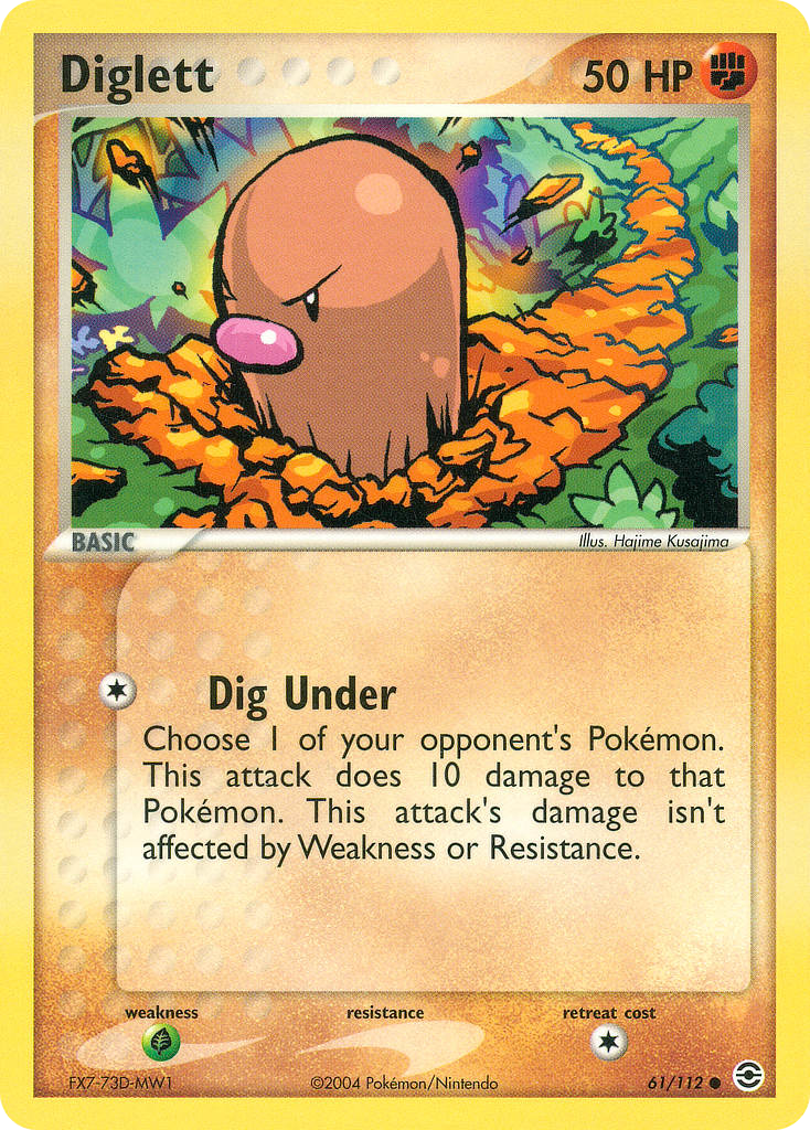 Diglett 61/112 Common | FireRed & LeafGreen | Pokemon Card
