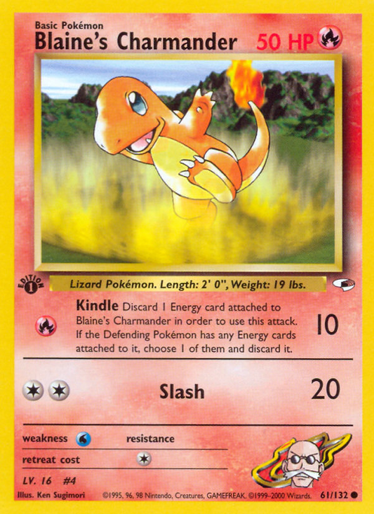 Blaine's Charmander 61/132 Common | Gym Heroes | Pokemon Card