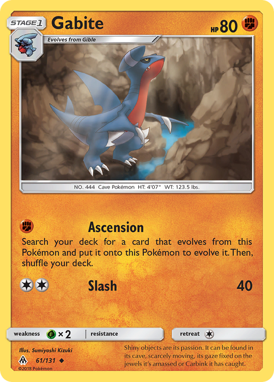 Gabite 61/131 Uncommon | Forbidden Light | Pokemon Card