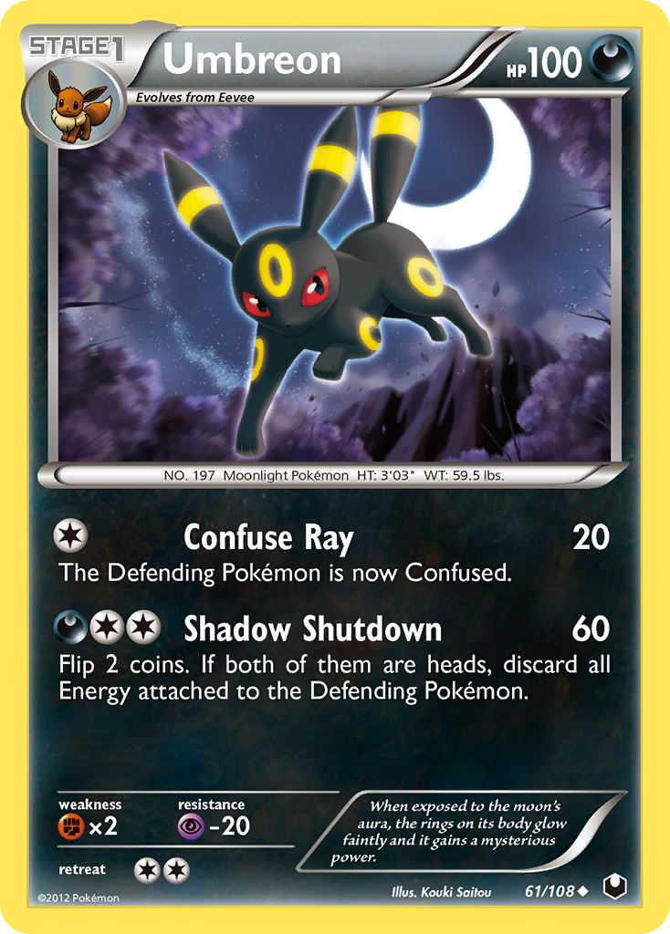 Umbreon 61/108 Uncommon | Dark Explorers | Pokemon Card
