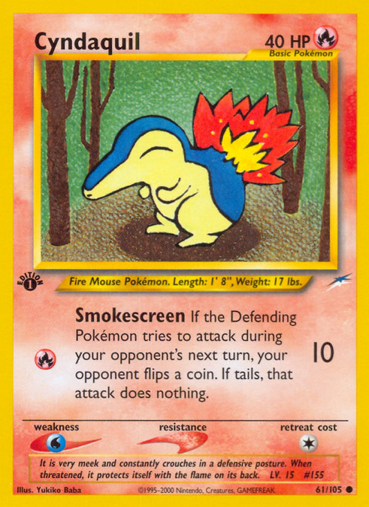 Cyndaquil 61/105 Common | Neo Destiny | Pokemon Card