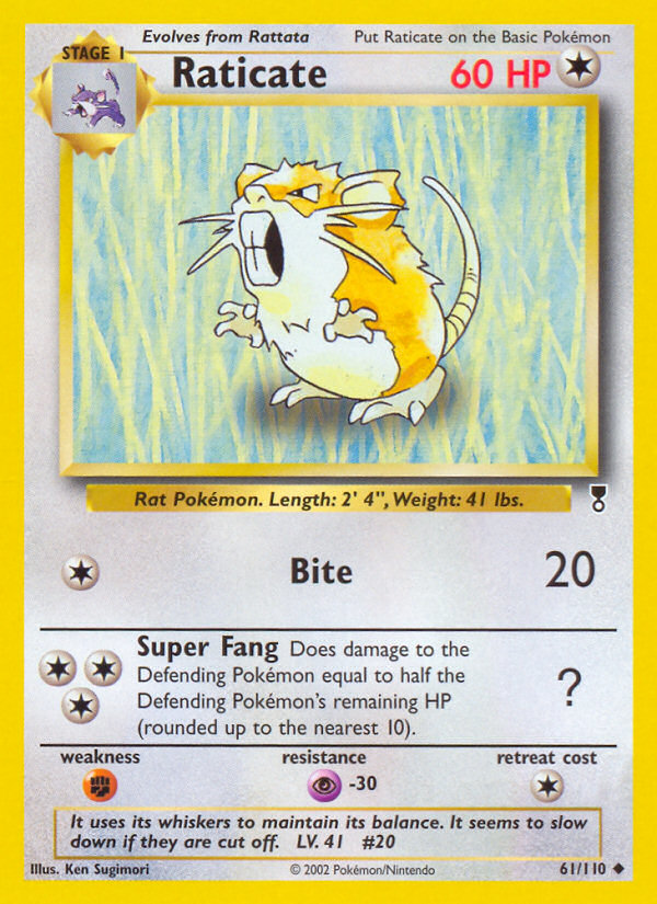 Raticate 61/110 Uncommon | Legendary Collection | Pokemon Card