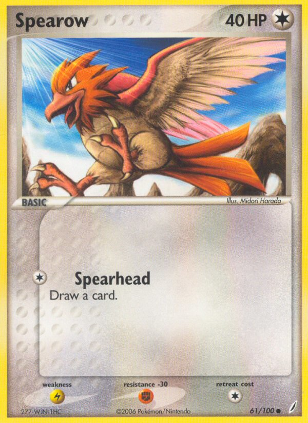 Spearow 61/100 Common | Crystal Guardians | Pokemon Card