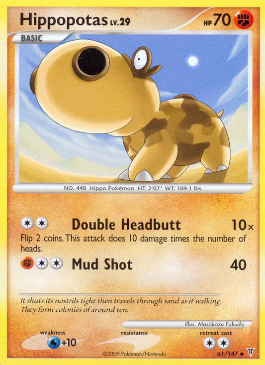 Hippopotas 61/147 Uncommon | Supreme Victors | Pokemon Card