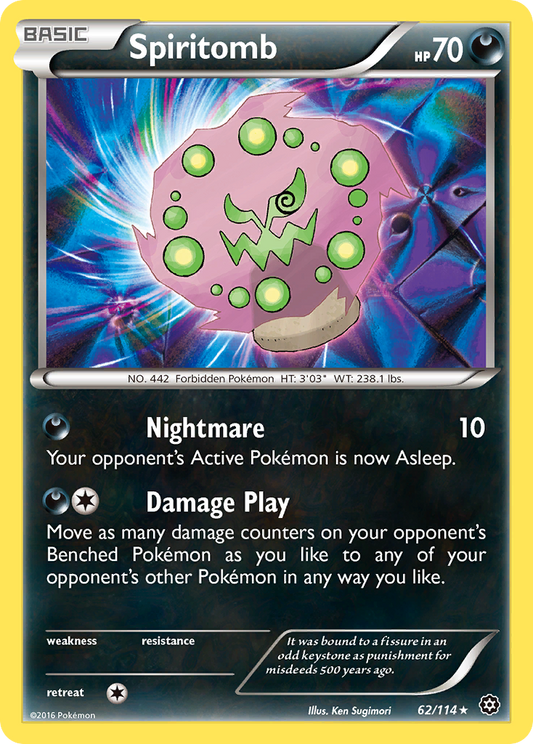 Spiritomb 62/114 Rare | Steam Siege | Pokemon Card
