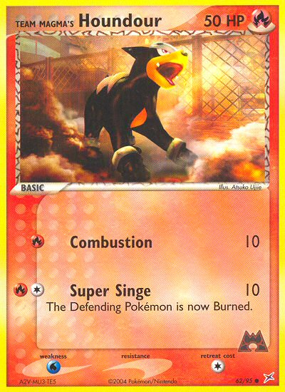 Team Magma's Houndour 62/95 Common | Team Magma vs Team Aqua | Pokemon Card