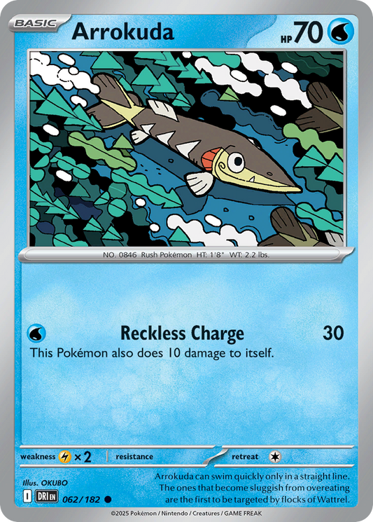 Arrokuda 62/182 Common | Destined Rivals | Pokemon Card