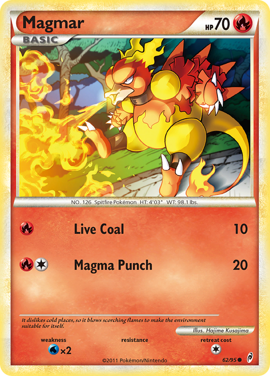 Magmar 62/95 Common | Call of Legends | Pokemon Card