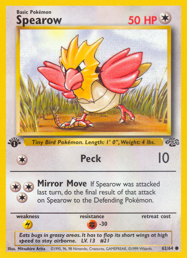 Spearow 62/64 Common | Jungle | Pokemon Card