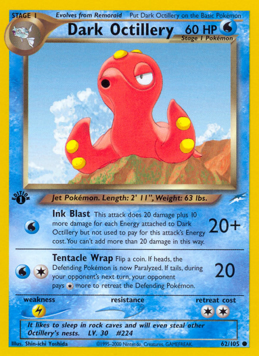 Dark Octillery 62/105 Common | Neo Destiny | Pokemon Card