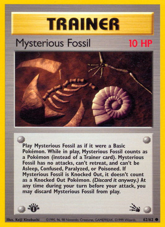 Mysterious Fossil 62/62 Common | Fossil | Pokemon Card