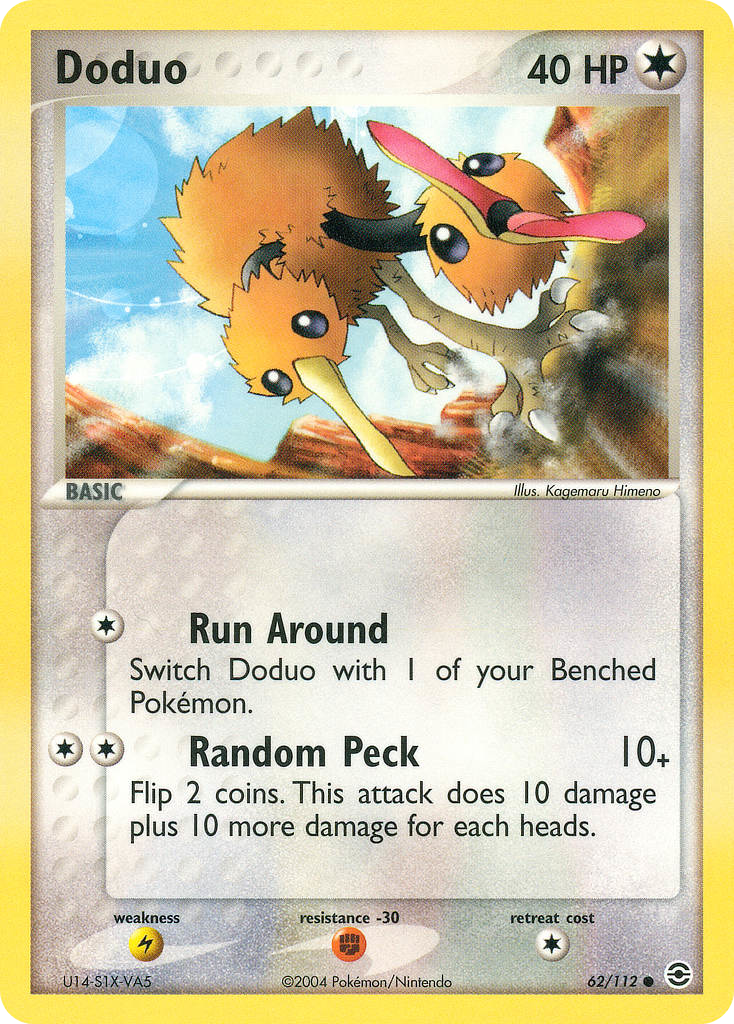 Doduo 62/112 Common | FireRed & LeafGreen | Pokemon Card