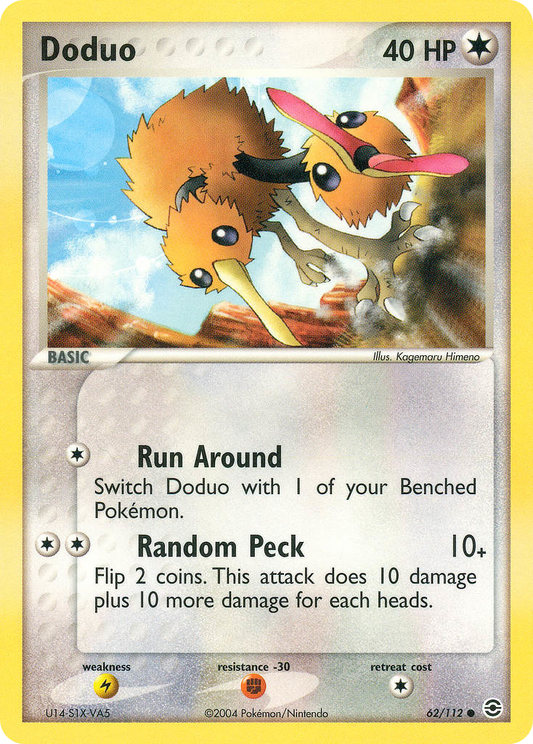Doduo 62/112 Common | FireRed & LeafGreen | Pokemon Card
