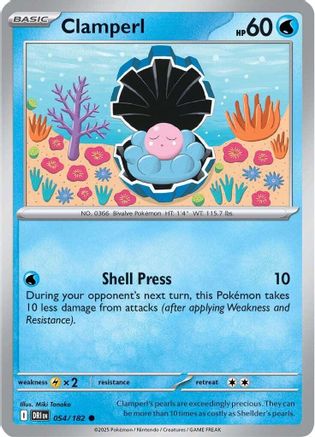 Clamperl 54/182 Reverse Holo | Destined Rivals | Pokemon Card