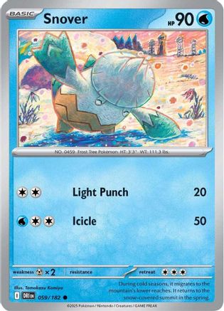 Snover 59/182 Reverse Holo | Destined Rivals | Pokemon Card