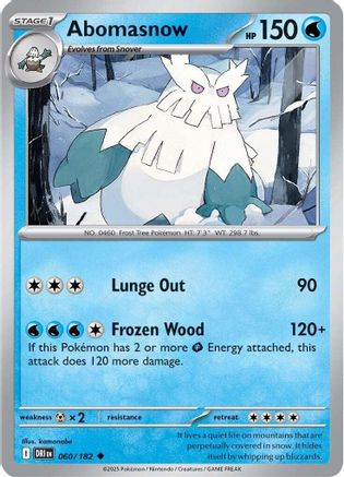 Abomasnow 60/182 Reverse Holo | Destined Rivals | Pokemon Card