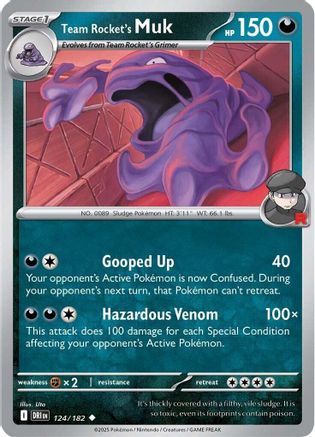Team Rocket's Muk 124/182 Reverse Holo | Destined Rivals | Pokemon Card