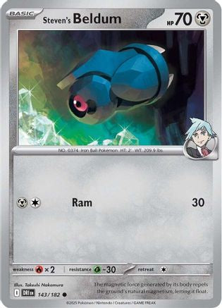 Steven's Beldum 143/182 Reverse Holo | Destined Rivals | Pokemon Card