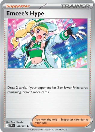 Emcee's Hype 163/182 Reverse Holo | Destined Rivals | Pokemon Card