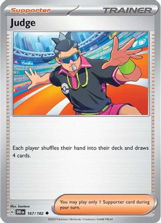 Judge 167/182 Reverse Holo | Destined Rivals | Pokemon Card
