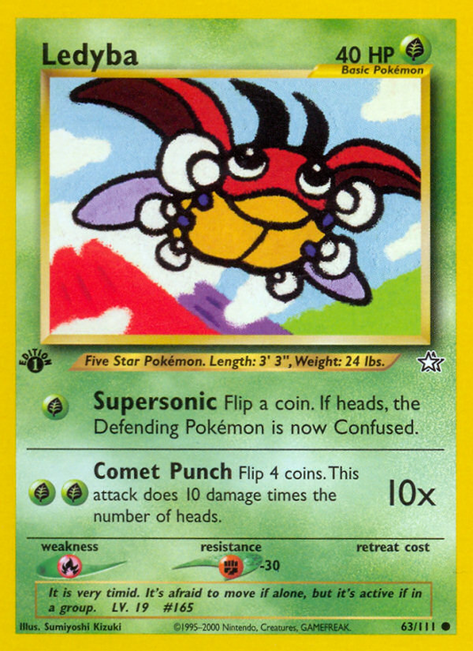 Ledyba 63/111 Common | Neo Genesis | Pokemon Card