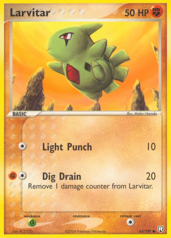Larvitar 63/109 Common | Team Rocket Returns | Pokemon Card