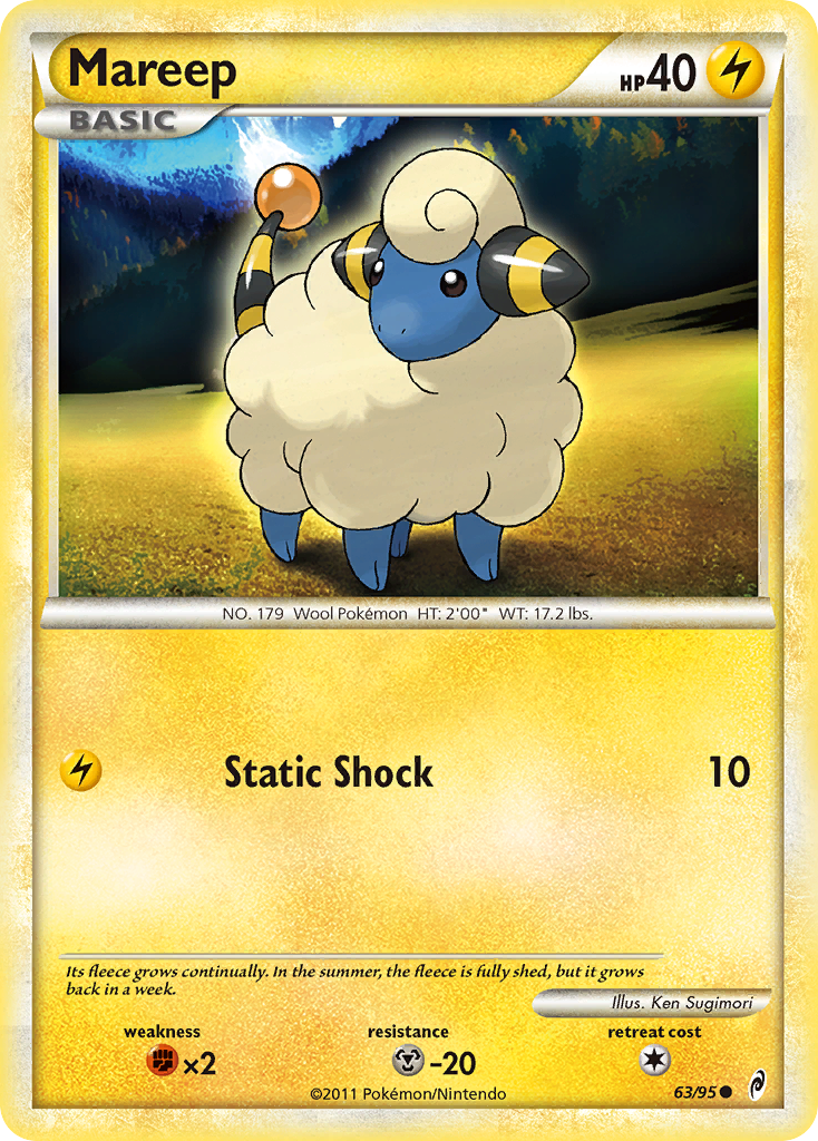 Mareep 63/95 Common | Call of Legends | Pokemon Card