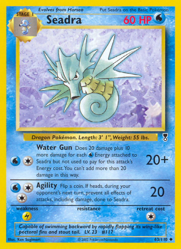 Seadra 63/110 Uncommon | Legendary Collection | Pokemon Card