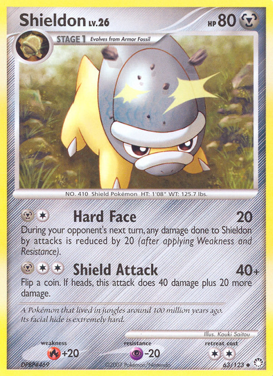 Shieldon 63/123 Uncommon | Mysterious Treasures | Pokemon Card
