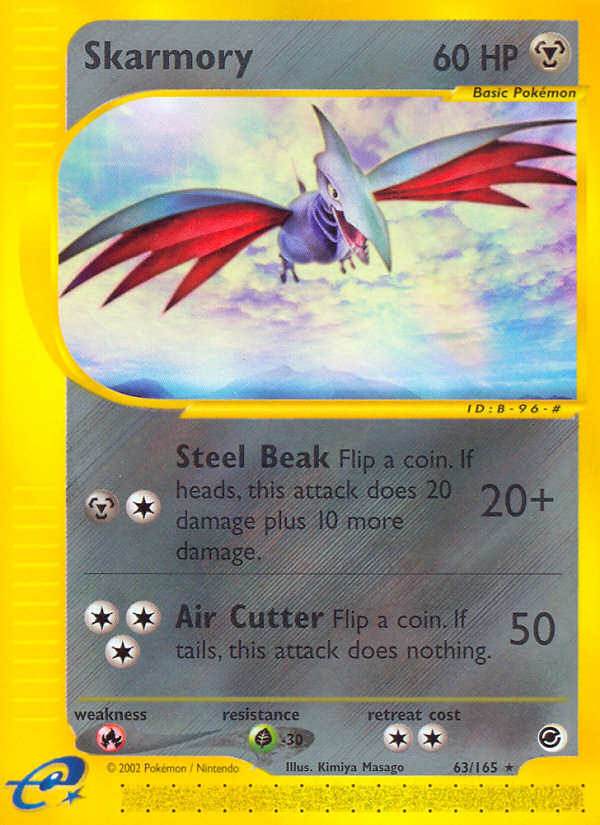 Skarmory 63/165 Rare | Expedition Base Set | Pokemon Card