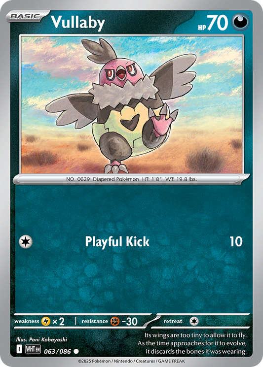 Vullaby 63/86 Common | White Flare | Pokemon Card