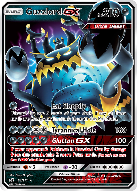Guzzlord-GX 63/111 Rare Holo GX | Crimson Invasion | Pokemon Card