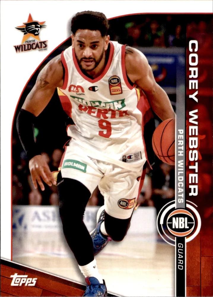 Corey Webster #64 Perth Wildcats | 2023-24 Topps NBL | NBL Trading Card