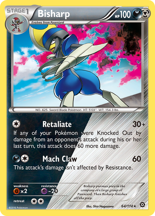 Bisharp 64/114 Rare Holo | Steam Siege | Pokemon Card