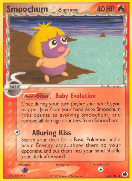 Smoochum δ 64/101 Common | Dragon Frontiers | Pokemon Card