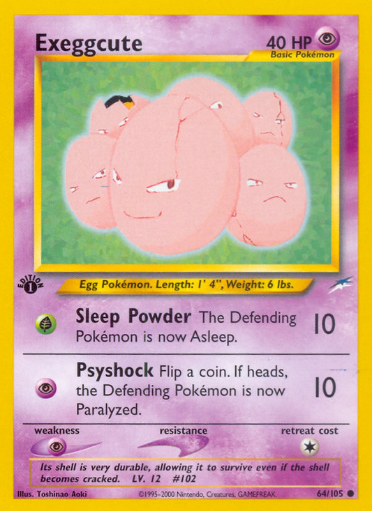 Exeggcute 64/105 Common | Neo Destiny | Pokemon Card