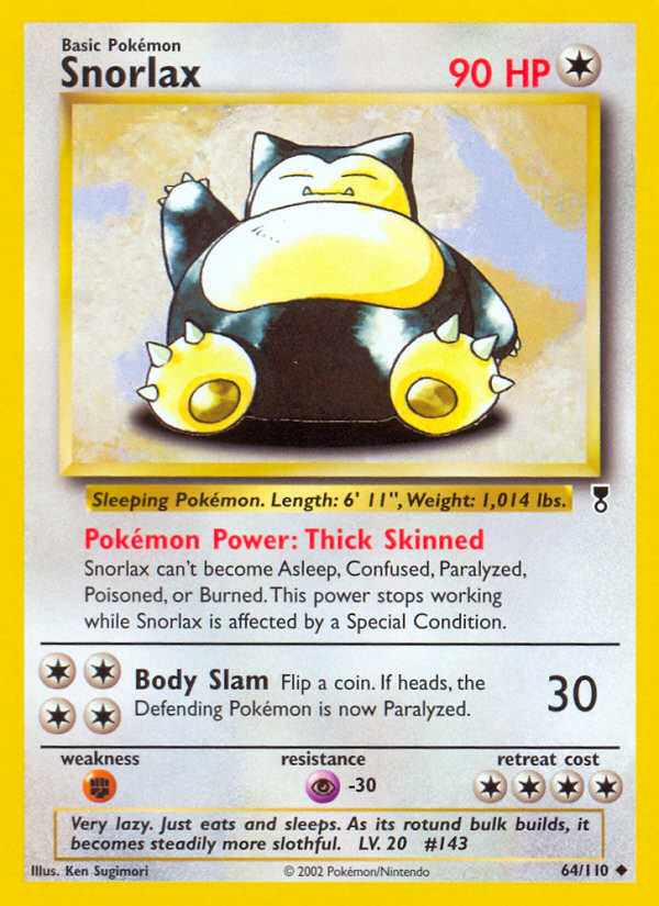 Snorlax 64/110 Uncommon | Legendary Collection | Pokemon Card