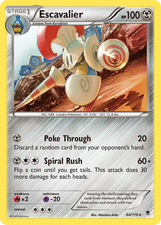 Escavalier 64/119 Rare | Phantom Forces | Pokemon Card