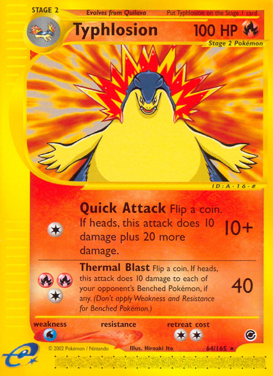 Typhlosion 64/165 Rare | Expedition Base Set | Pokemon Card