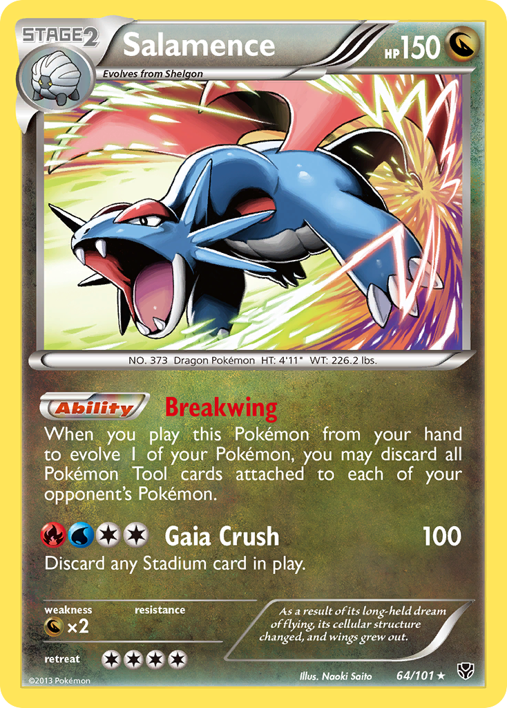 Salamence 64/101 Rare Holo | Plasma Blast | Pokemon Card