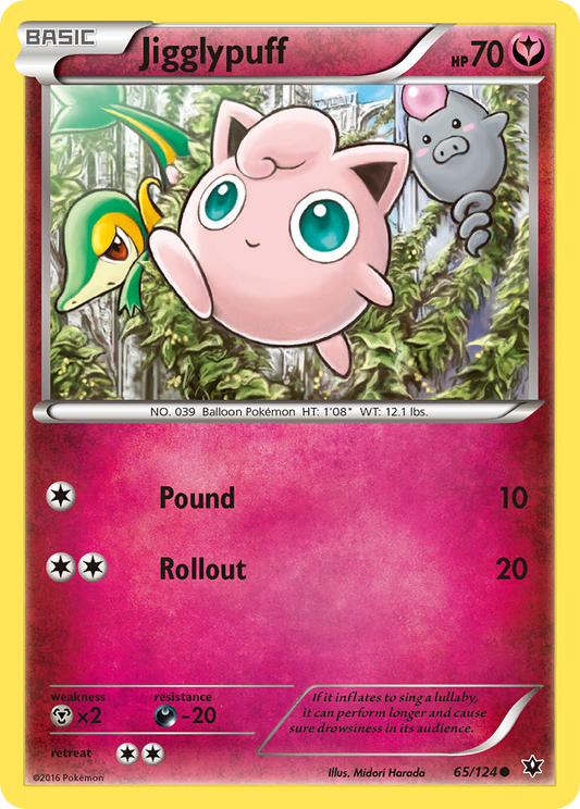 Jigglypuff 65/124 Common | Fates Collide | Pokemon Card