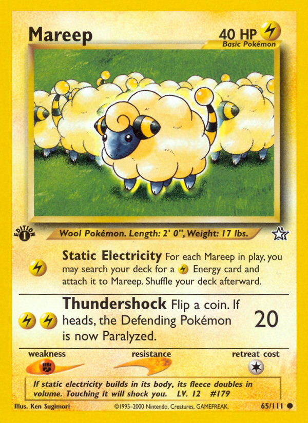 Mareep 65/111 Common | Neo Genesis | Pokemon Card