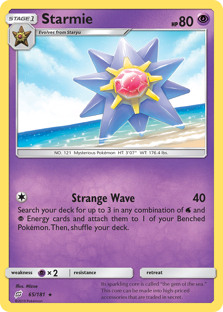 Starmie 65/181 Rare | Team Up | Pokemon Card