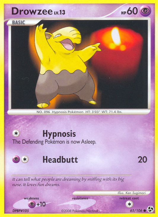 Drowzee 65/106 Common | Great Encounters | Pokemon Card