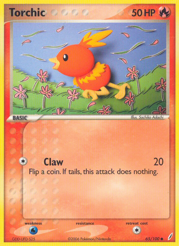 Torchic 65/100 Common | Crystal Guardians | Pokemon Card