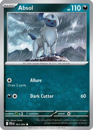 Absol 63/94 Reverse Holo | Phantasmal Flames | Pokemon Card