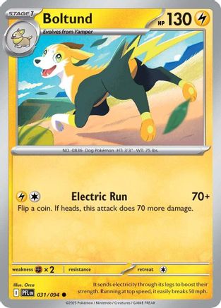 Boltund 31/94 Reverse Holo | Phantasmal Flames | Pokemon Card