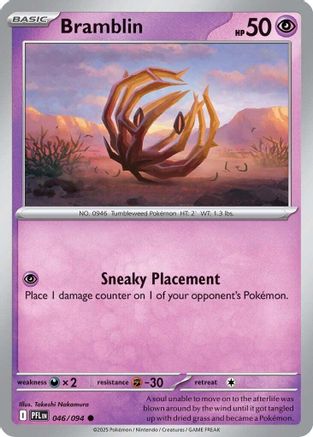 Bramblin 46/94 Reverse Holo | Phantasmal Flames | Pokemon Card