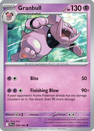 Granbull 38/94 Reverse Holo | Phantasmal Flames | Pokemon Card