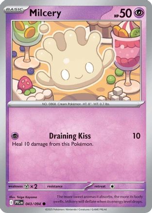 Milcery 43/94 Reverse Holo | Phantasmal Flames | Pokemon Card